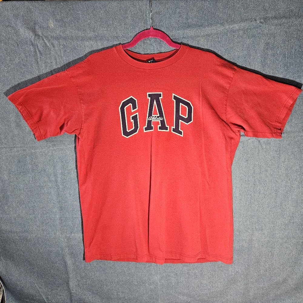 Vintage GAP Athletic Tee – Made in USA – Size Large – Red